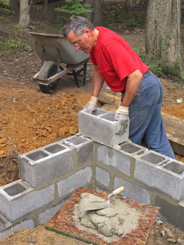 Block Foundation Installation detail